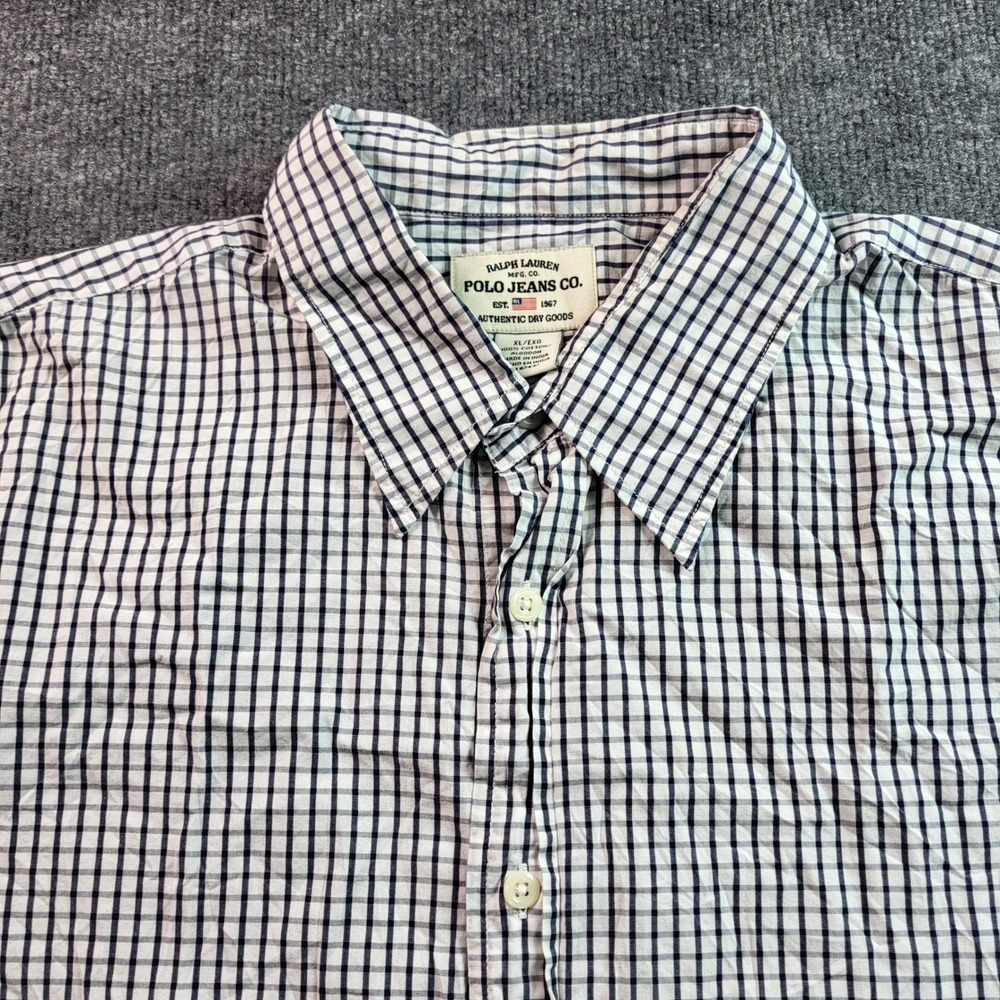 Ralph Lauren Polo Jeans Co. Mens XL‎ Plaid Short Sleeve Button Down Shirt
